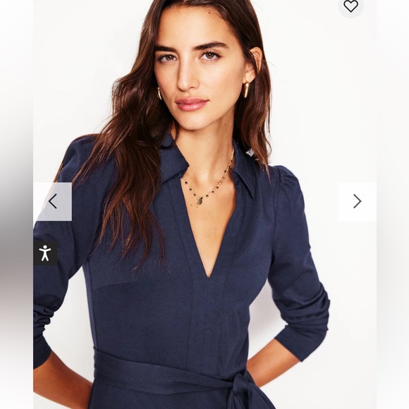 BODEN Imogen Collared Jersey Dress - Picture 9 of 9